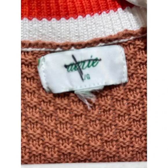 Aerie Orange Long Sleeve Front Pockets Cardigan Sweater Size Large - Picture 3 of 4